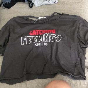 Pacsun cropped graphic tee